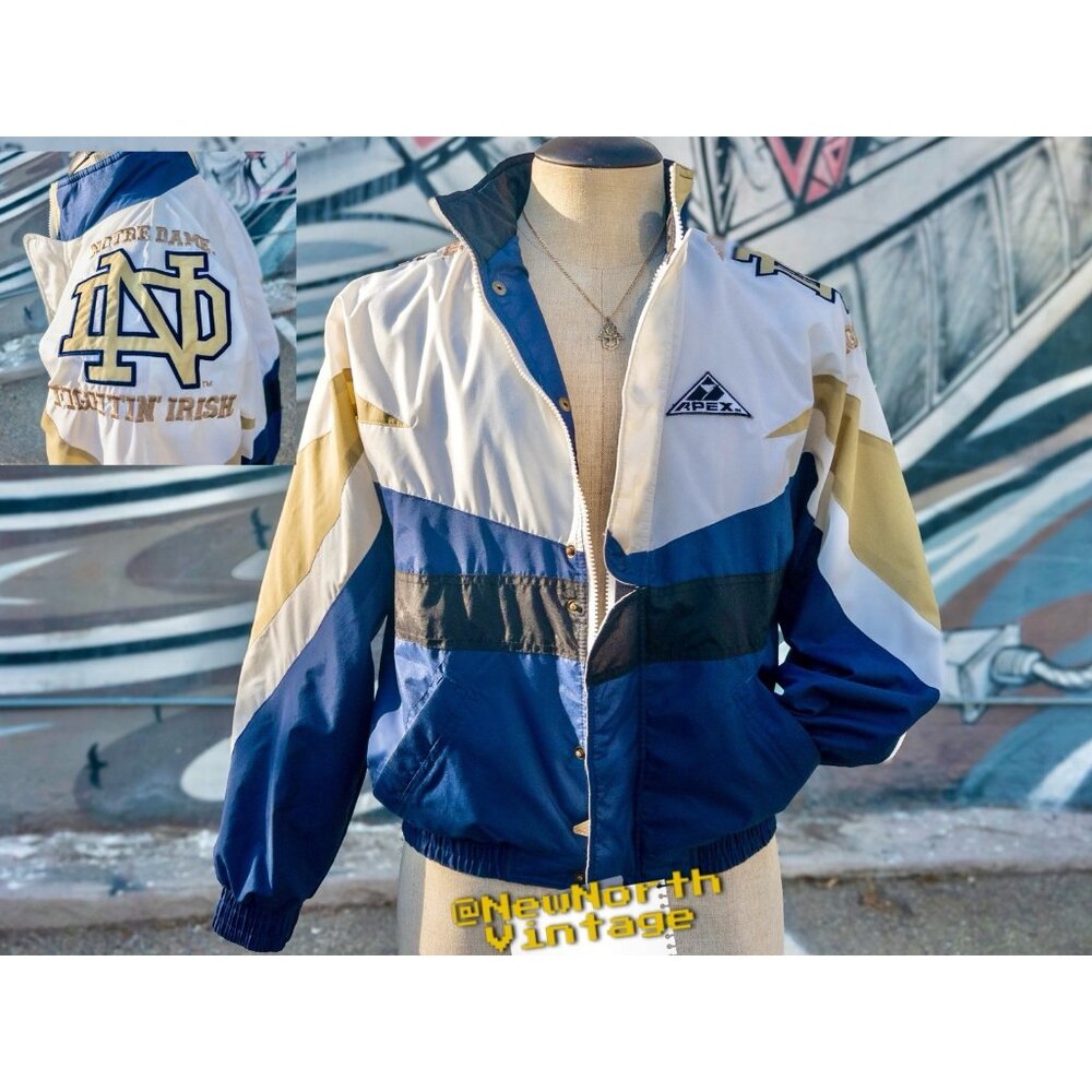 NOTRE DAME Fighting Irish NCAA Vintage Apex One Jacket Size Small